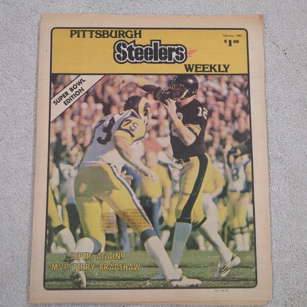 Vintage 1980 February, Pittsburgh Steelers Weekly Magazine, Super Bowl Edition